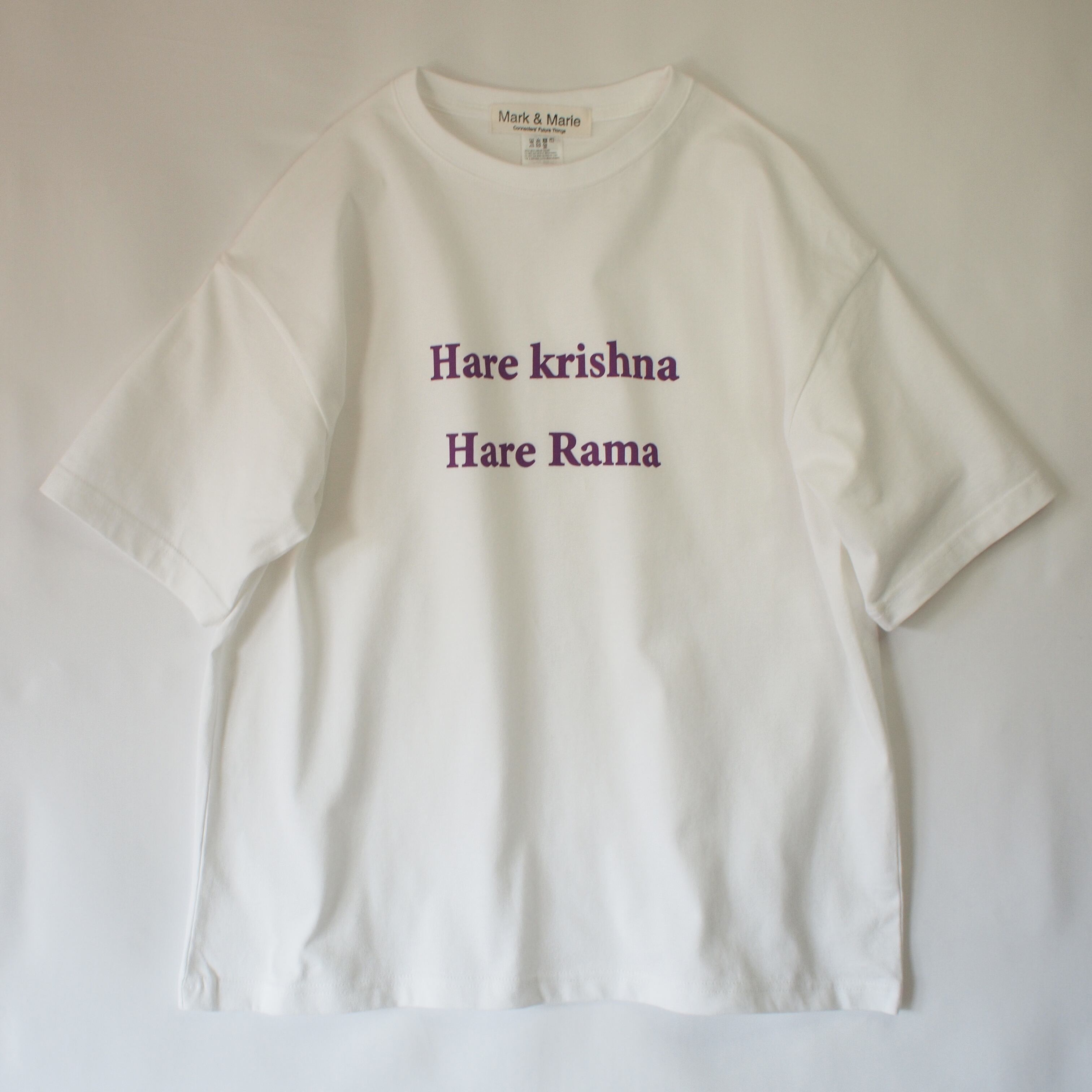 MMT-001 White / Hare krishna Hare Rama ユニセックス | Mark & Marie