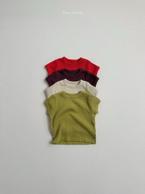 【予約】minirobe Bella ribbed T-shirt