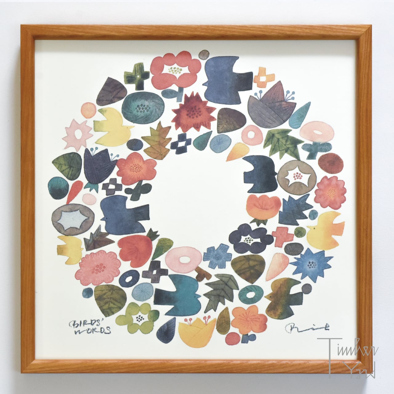 POSTER 30 / WREATH / リース / 正方形 / BIRDS' WORDS（バーズワーズ