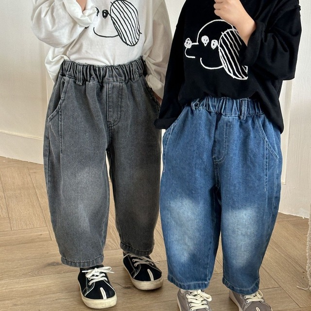 【KID】2024新作　カジュアルデニムパンツ