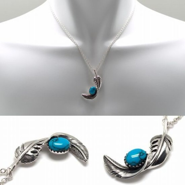 Hawaiianjewelryターコイズ×シルバー925 リバーシブルネックレス
