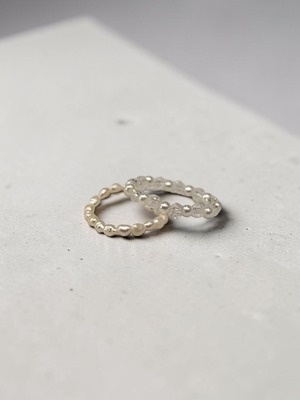 26s–F27［clear & pearl set ring］