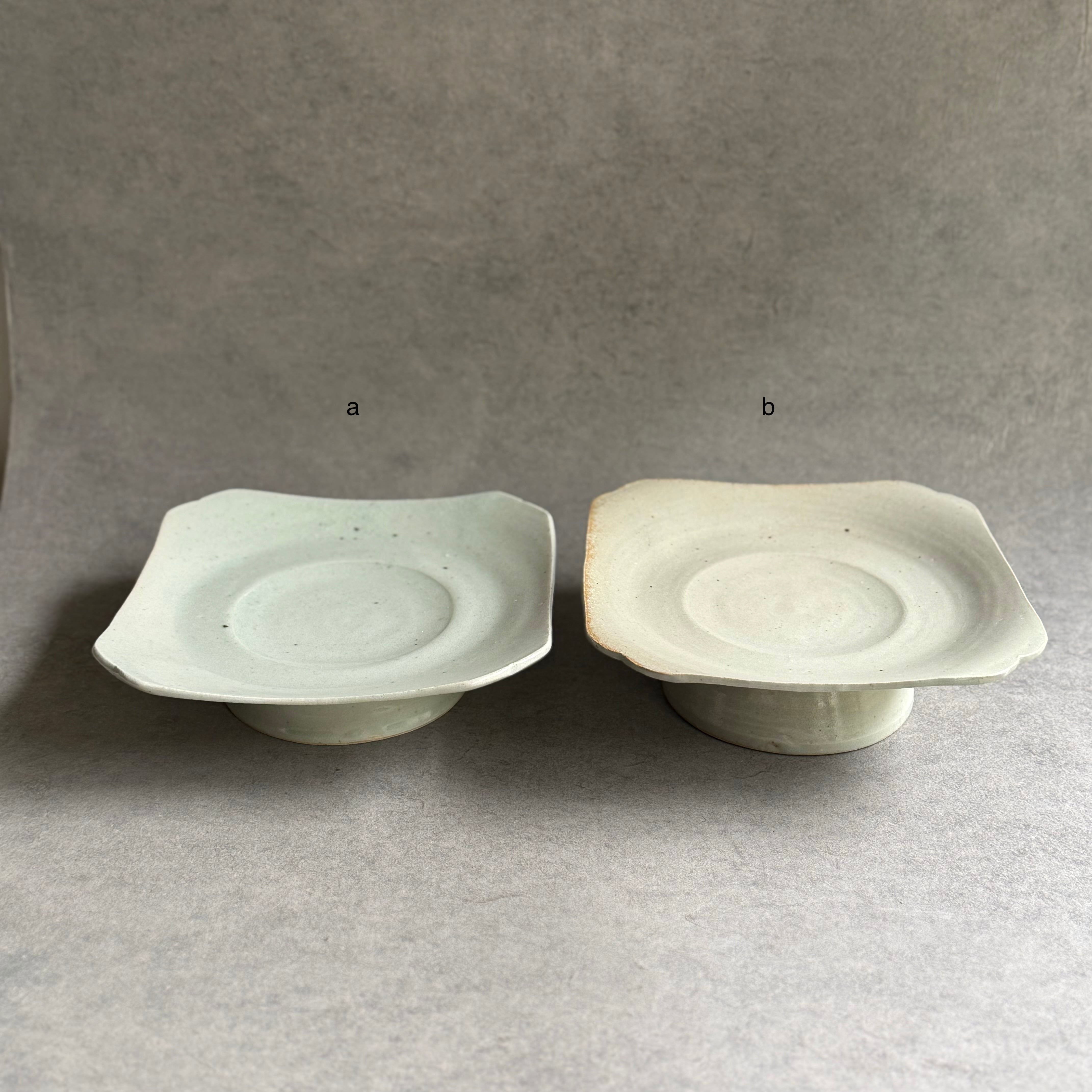 日高伸治 青白磁高形角鉢 M | gallery 一白