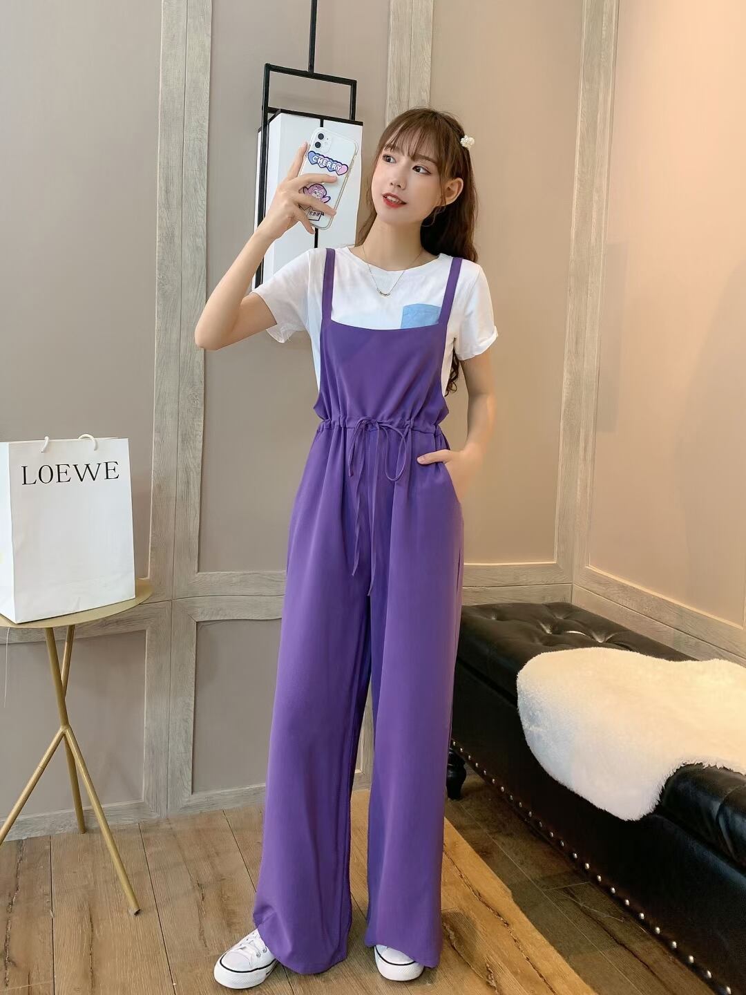 シンプルサロペット　AJ33287-2035