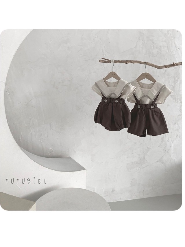 [nunubiel-baby] cool suspender romper