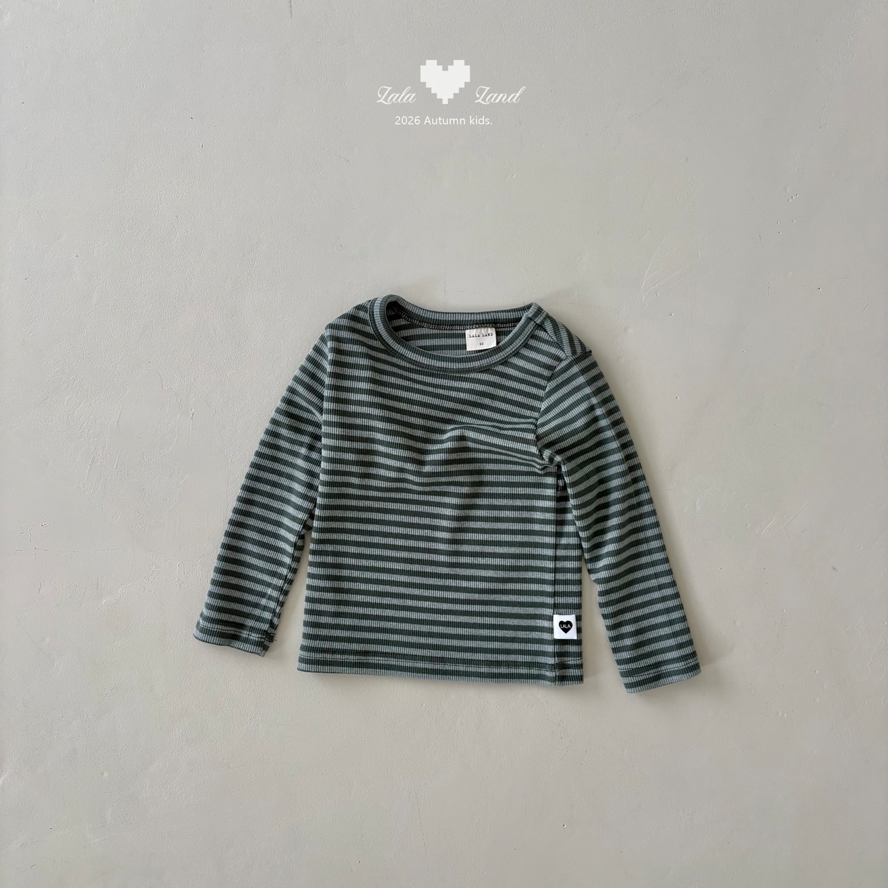 韓国子供服 / LALALAND / 26Autumn / ミューズ ストライプ Tシャツ / 秋服 / キッズ *XS~XL*