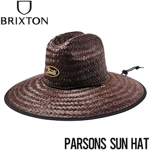 ストローハット 麦わら帽子 BRIXTON ブリクストン PARSONS SUN HAT 11324 DEEP BROWNL/XL (60-62cm)