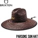 ストローハット 麦わら帽子 BRIXTON ブリクストン PARSONS SUN HAT 11324 DEEP BROWNL/XL (60-62cm)