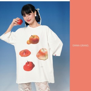 とろけるりんごのビッグTシャツ　E00586