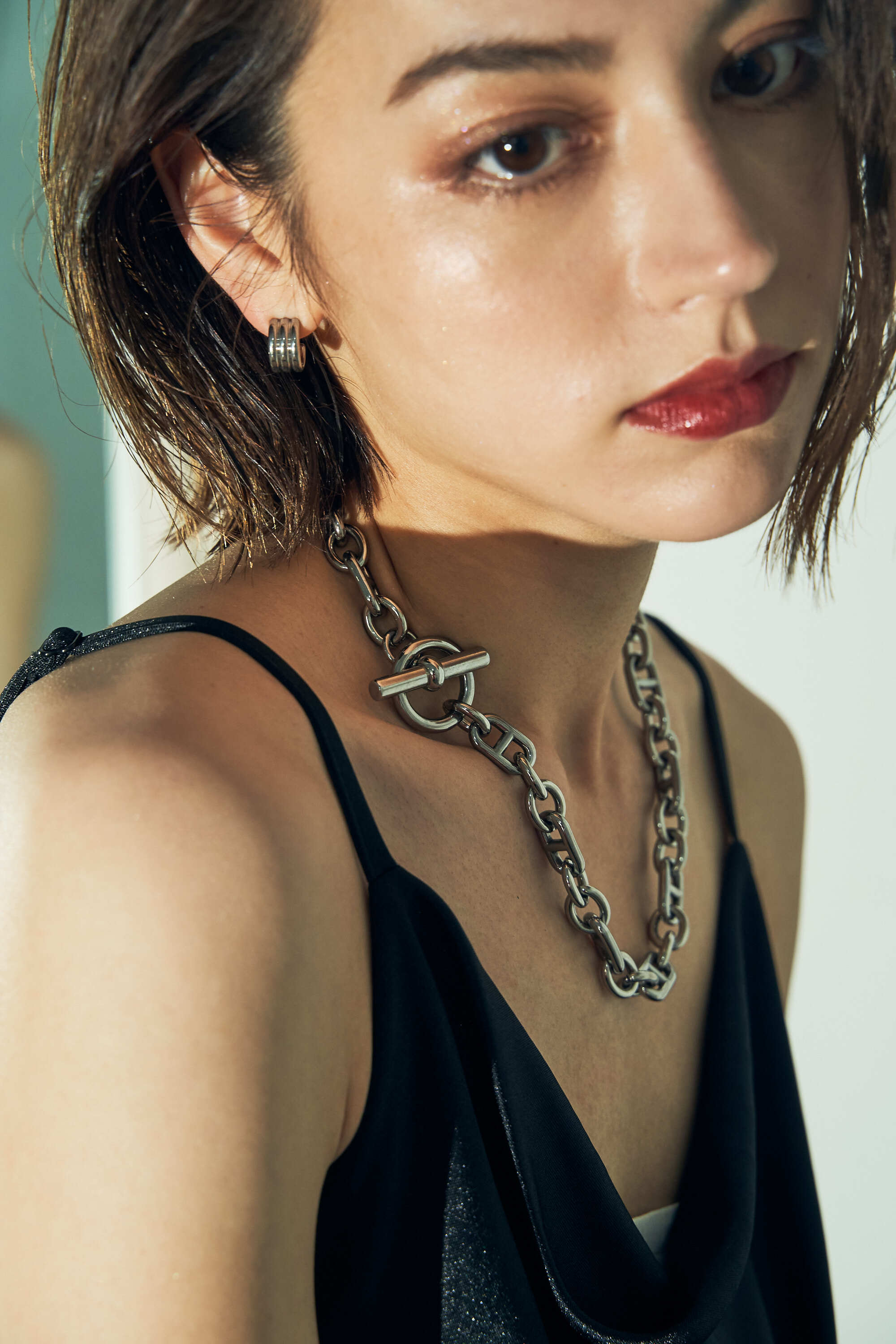 316L（サージカルステンレス）Infinity Dunkle necklace【SILVER】#n53