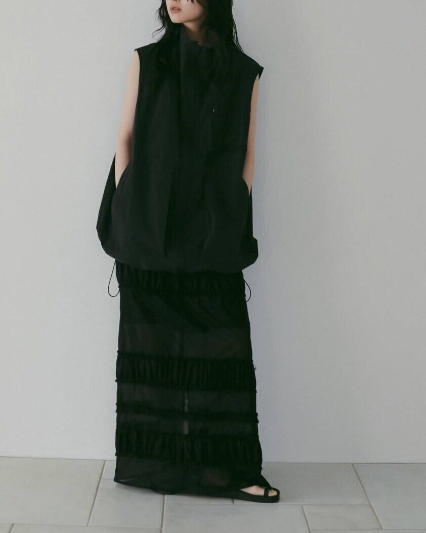 anuke(アンヌーク) Standcollar Pocket Vest | サウスオレンジ｜メンズ