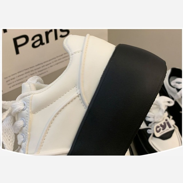 レトロラインプラットフォームスニーカー 2col   R01551