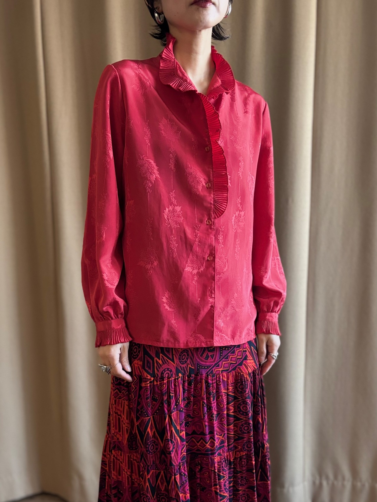 rétro style red set shirt-5180-3