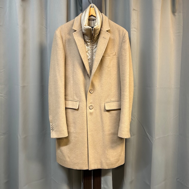 HERNO "PIACENZA" CASHMERE 中綿入り CHESTER COAT《46》