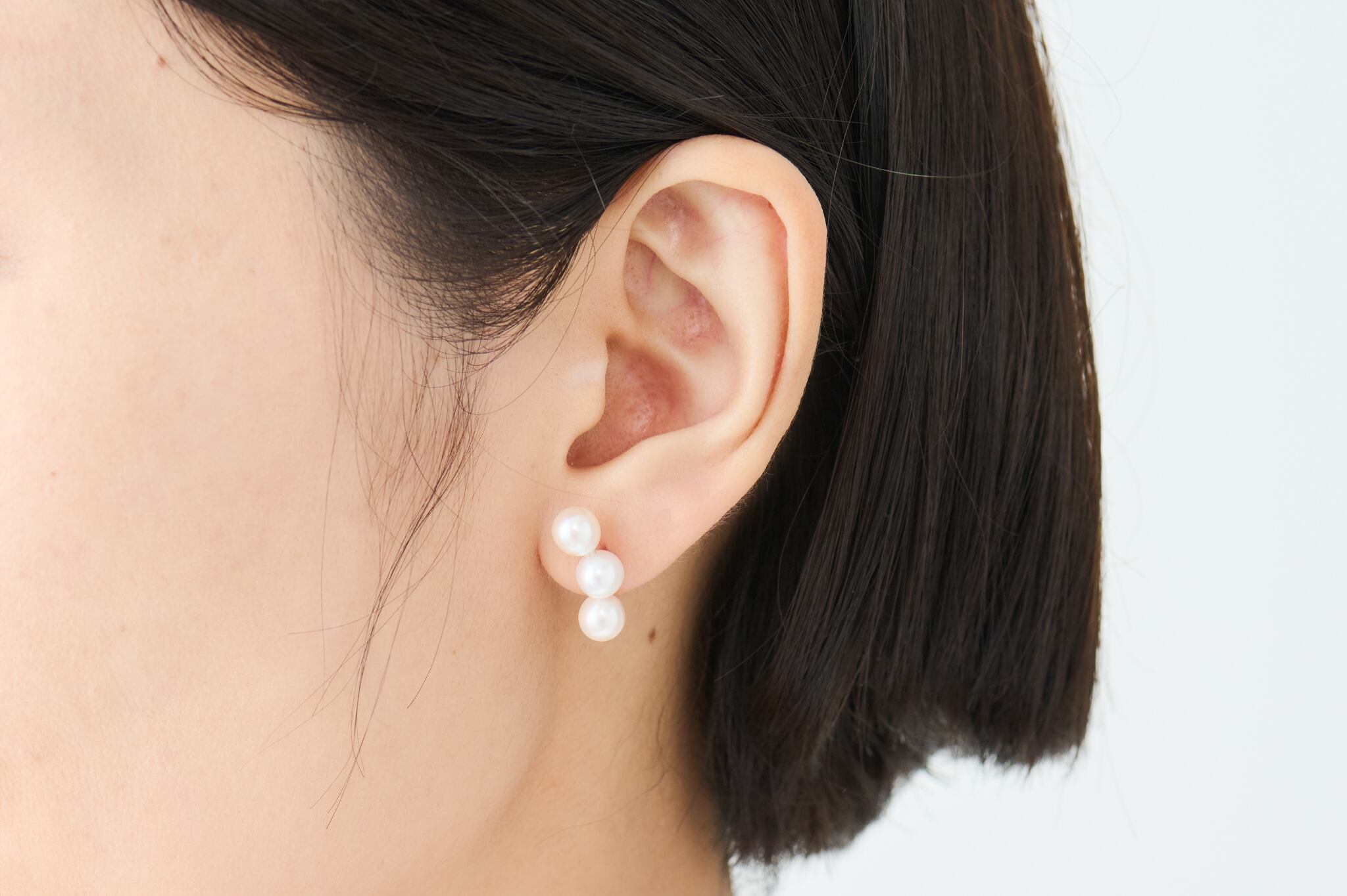 3連アコヤパール カーブピアス（2種） | 中村江里子セレクション 
