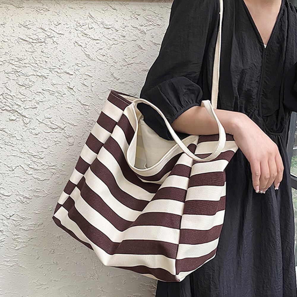 キャンバス トートバッグ レディース ボーダー柄 おしゃれ かわいい 大人 通勤 通学 学生 大容量 A4 カジュアル 肩掛け 大人可愛い 大人女子