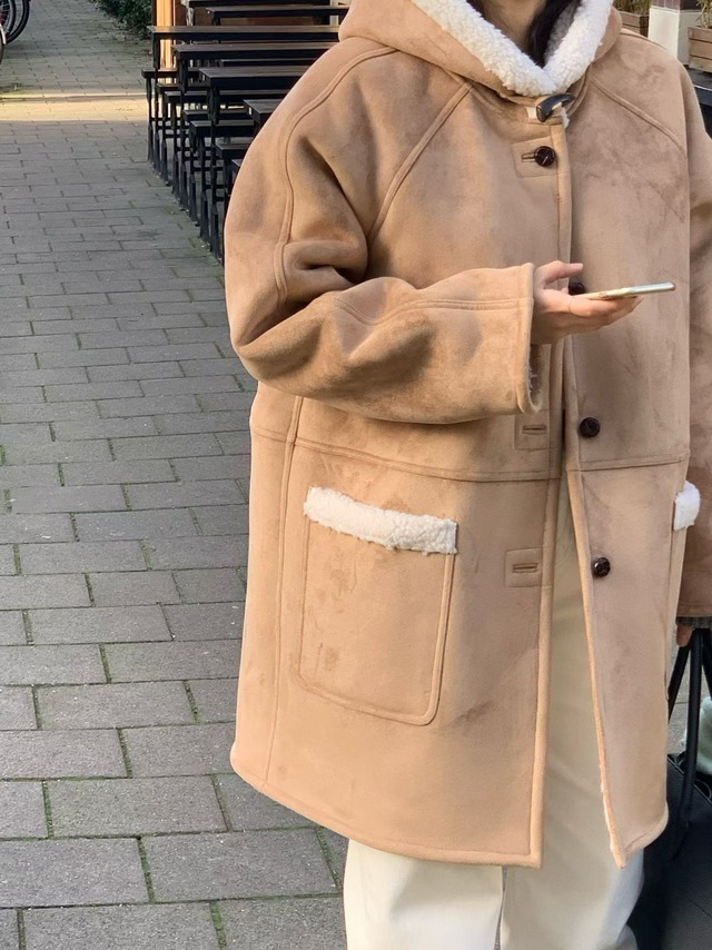 (予約) verveine / Fitz hoodie shearing half mustang 1color