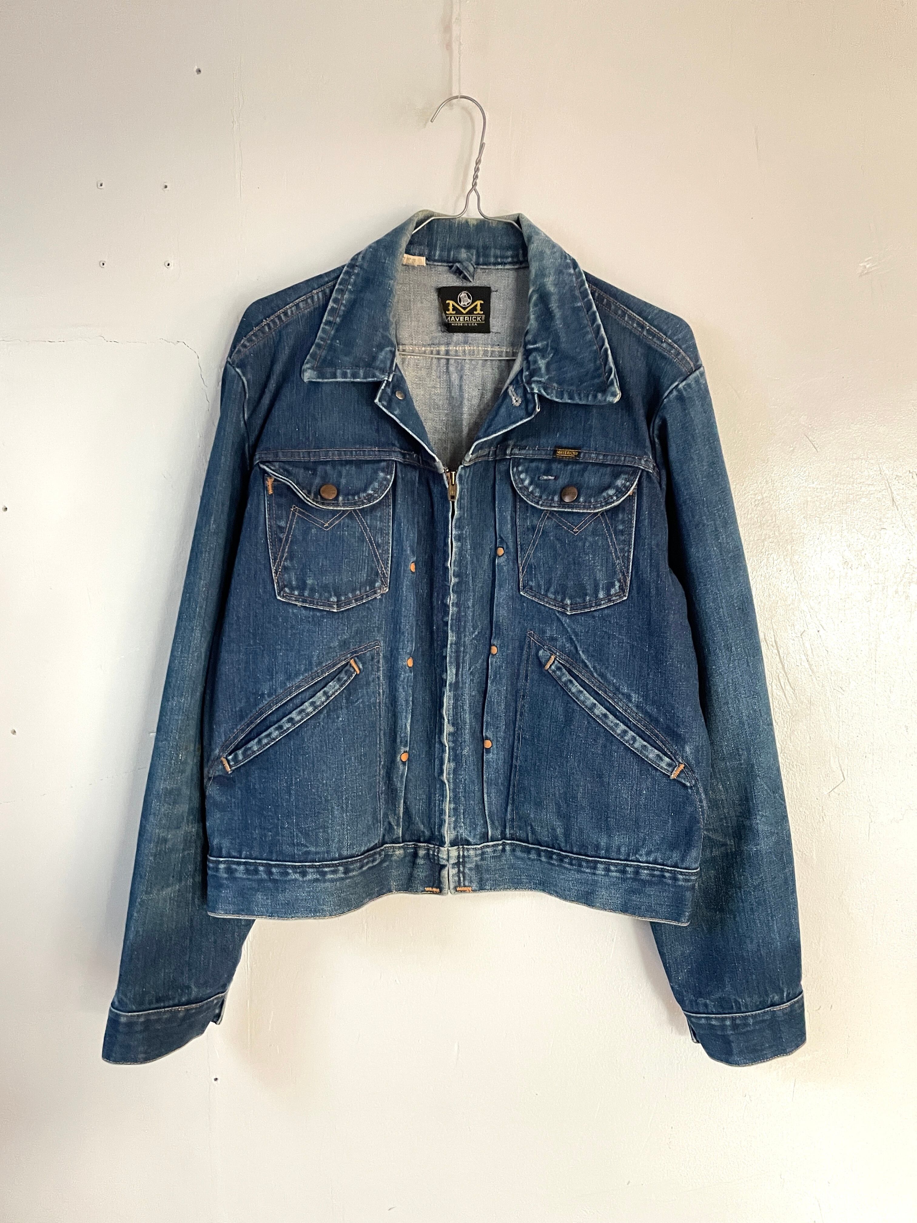 Old MAVERICK Zip Up Denim Jacket | HENAMA ONLINE STORE 