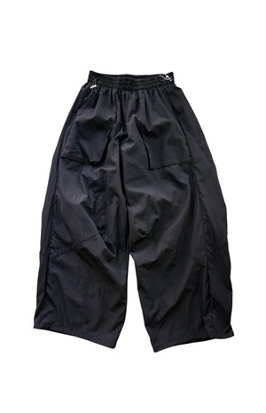 Nora Lily】Pattern Clash Balloon Pants-Black (Solid)