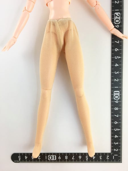 ドールアクセサリ 1/6 女性用 ストッキング 網タイツ 肌色 STK 17205 - 画像1