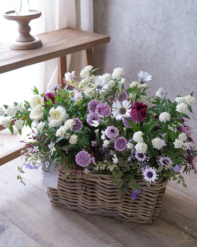 【ラタン】モンデリック　横長ラタンプランター　 W40cm