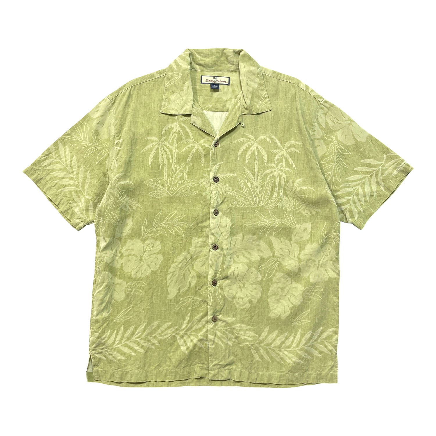 90s OLD STUSSY/ALOHA Shirt/USA製/紺タグ/M/アロハシャツ/総柄/開襟
