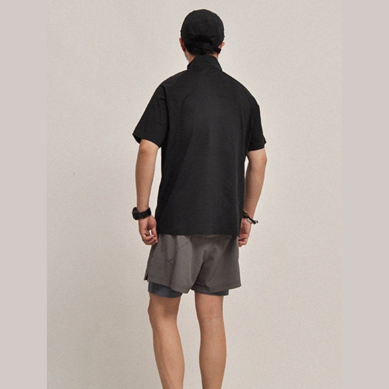 ライトウェイト・ジップ・アクティブTシャツ A2099 - 19