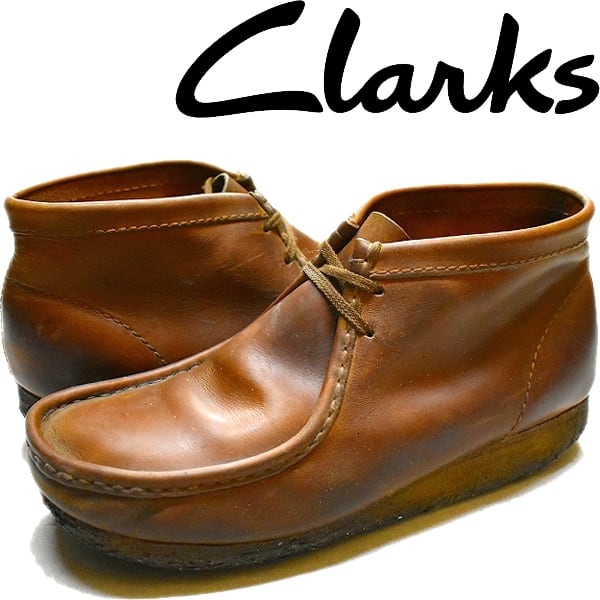 clarksアイルランド90sヴィンテージワラビータグ付き未使用茶23cm 