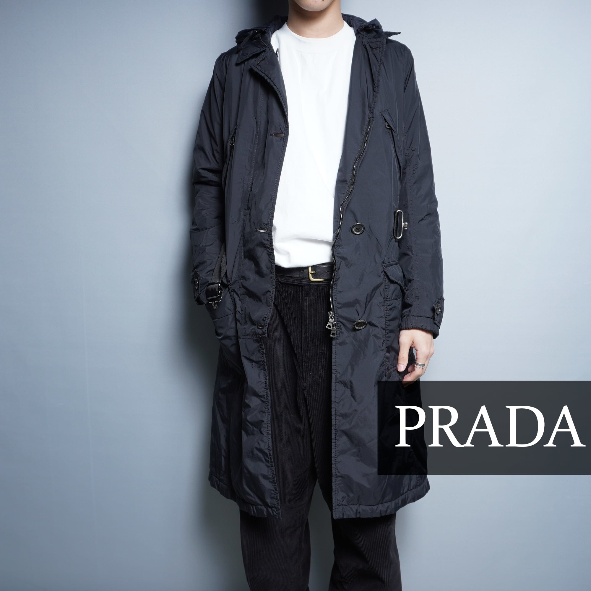 PRADA】Archive 90s GORE-TEX art.280705 Nylon Coat | ブランド古着屋 PRADA】Archive 90s GORE-TEX art.280705 Nylon Coat | ブランド古着屋