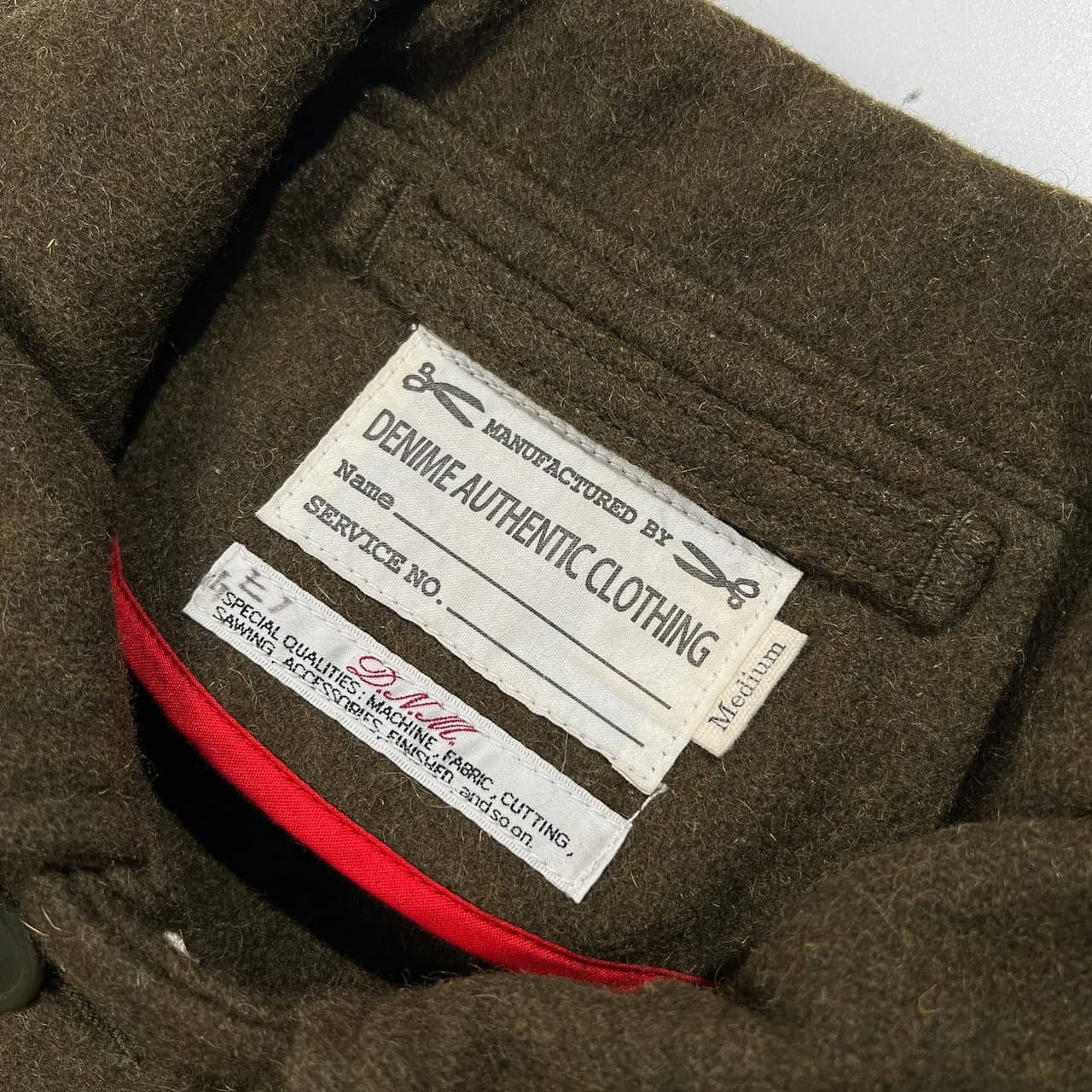 Denime ドゥニーム メルトンウール  ジャケット サイズ M /メンズ/カーキ オリーブ系/日本製