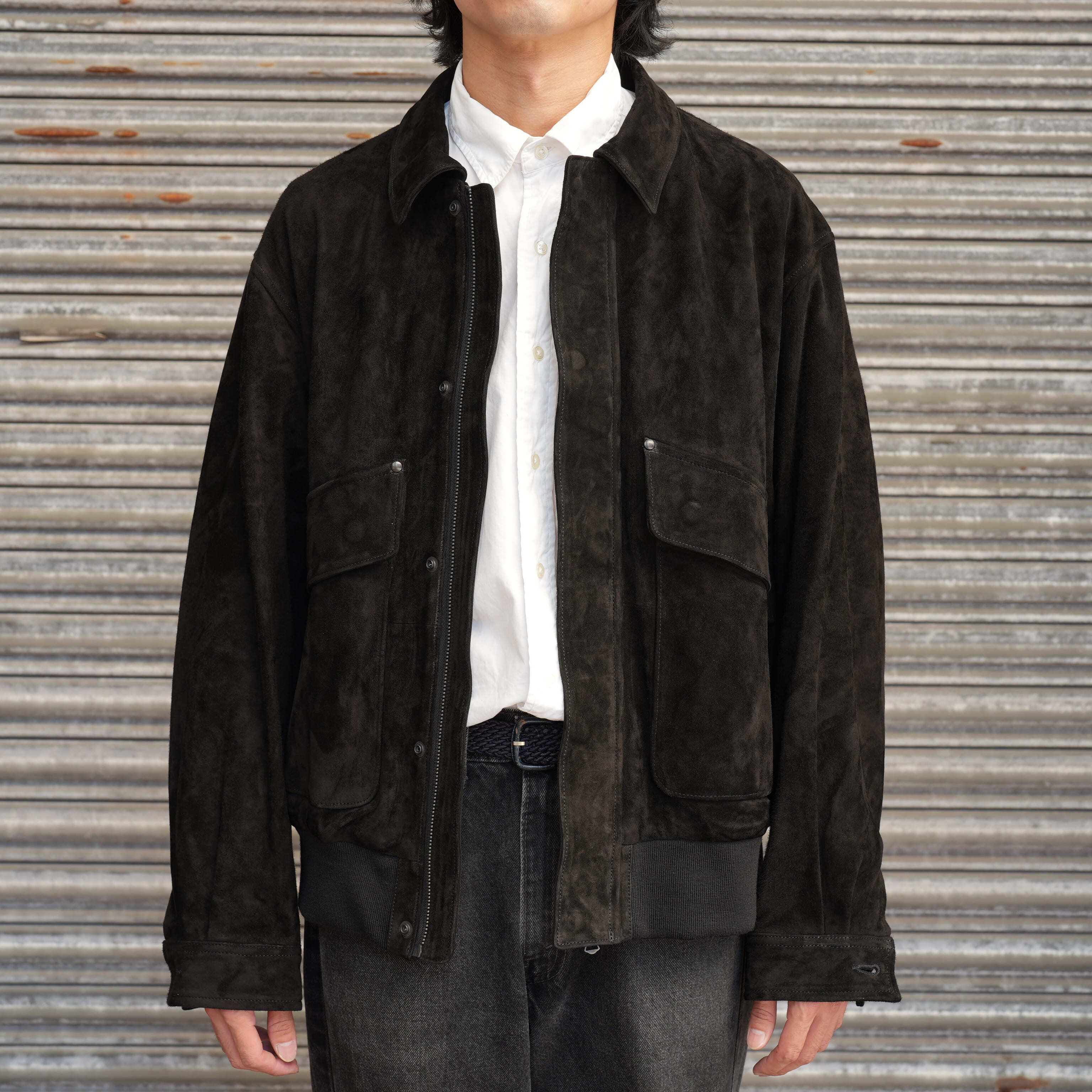 ULTERIOR(アルテリア) 26AW "CALF SUEDE LEATHER FLIGHT JKT" -BLACK-