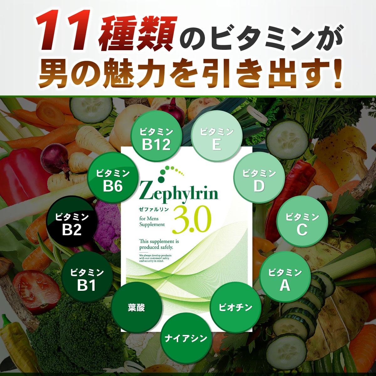 栄養機能食品】ゼファルリン3.0 ビタミン 亜鉛 シトルリン アルギニン