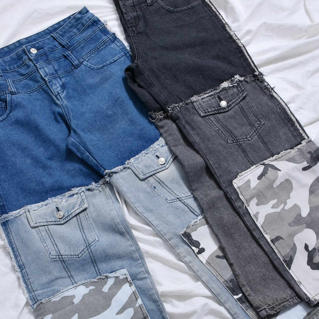 50%OFF】デニム×カモフラ ドッキングデニム | VOLCAN&APHRODITE