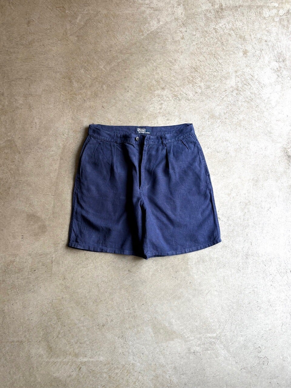 90's Polo by Ralph Lauren “TUCK FRONT LINEN SHORTS”【W33】