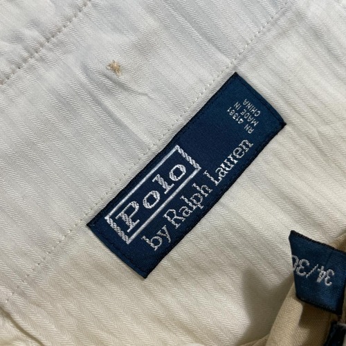00s Ralph Lauren リネンシルク混 チノパン w34 詳細写真7