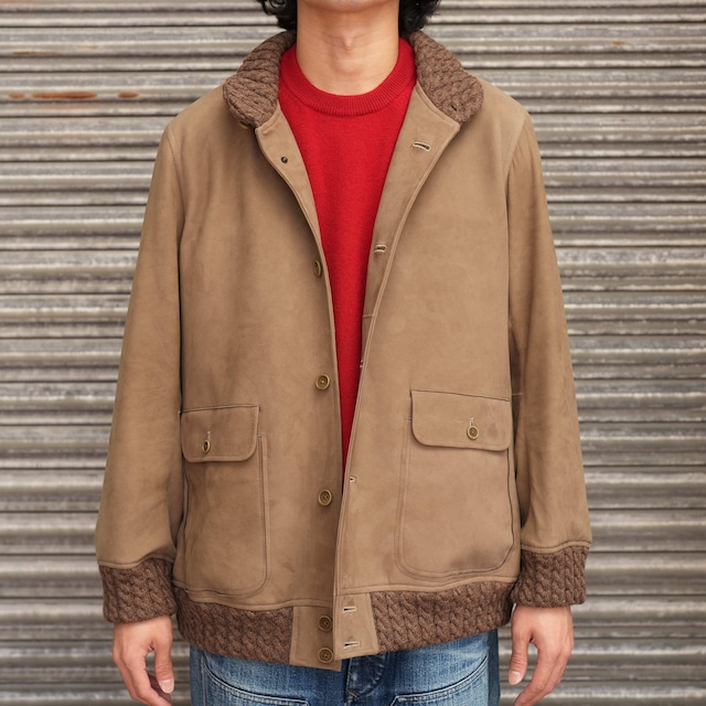Gorsch the merry coachman(ゴーシュザメリーコーチマン) 26AW "Lamb Leather Blouson Right Side" -Khaki-