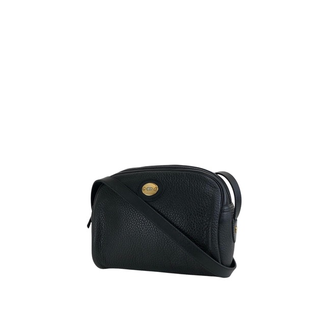 Christian Dior クリスチャン ディオール ショルダーバッグ ブラック ロゴ レザー vintage ヴィンテージ オールド uh6gdz