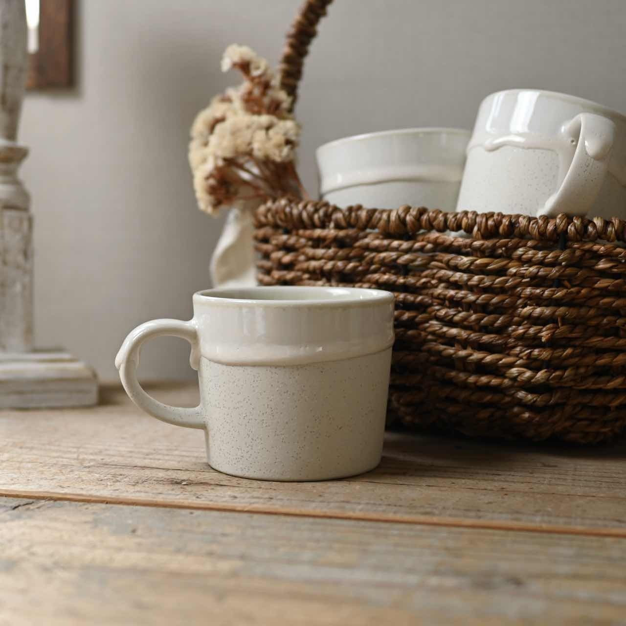 DROP MUG ホワイト|マグカップ 美濃焼 日本製 おしゃれ 雑貨