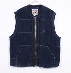 【Caka act2】"Guess Jeans" Loose Zip Up Denim Vest