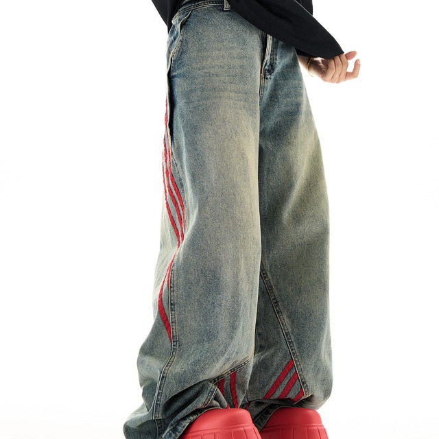 line wide leg denim　ラインワイドレッグデニム　J0153