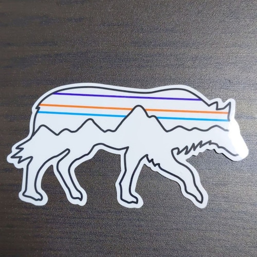 【pa-89】patagonia sticker パタゴニア ステッカー BACK FOR GOOD WOLF バックフォーグッドウルフ