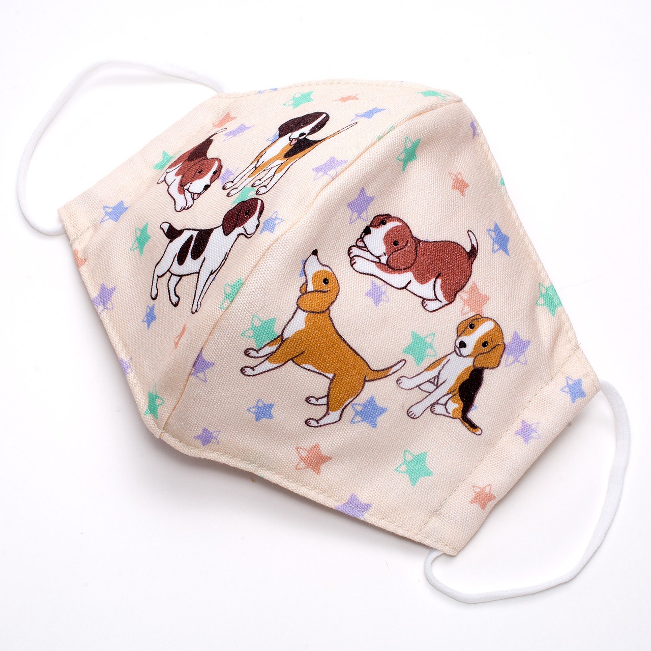 みんなが元気になるマスク 大人用 ビーグル ベージュローゼ マスク 三層構造 抗ウイルス 抗菌 防臭 日本製 立体 EM-136B