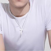 メタルチェーン クロスネックレス af0159