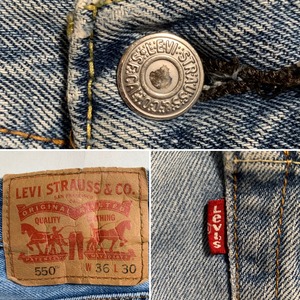 11425 リーバイス 550 デニムパンツ テーパード 輸入古着 W36