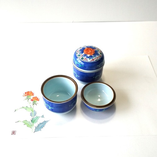 染錦牡丹絵茶碗蒸し2個セットの商品画像4