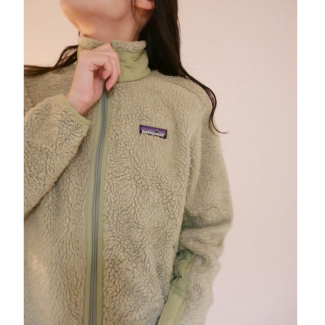 Patagonia lime green fleece jacket