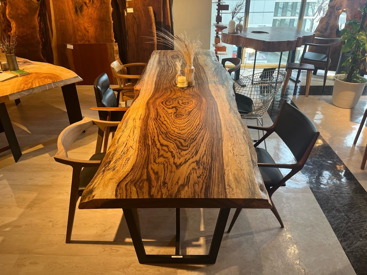 ゼブラウッド_3030×900-960-920×60_青山店_テーブル天板/一枚板 232138