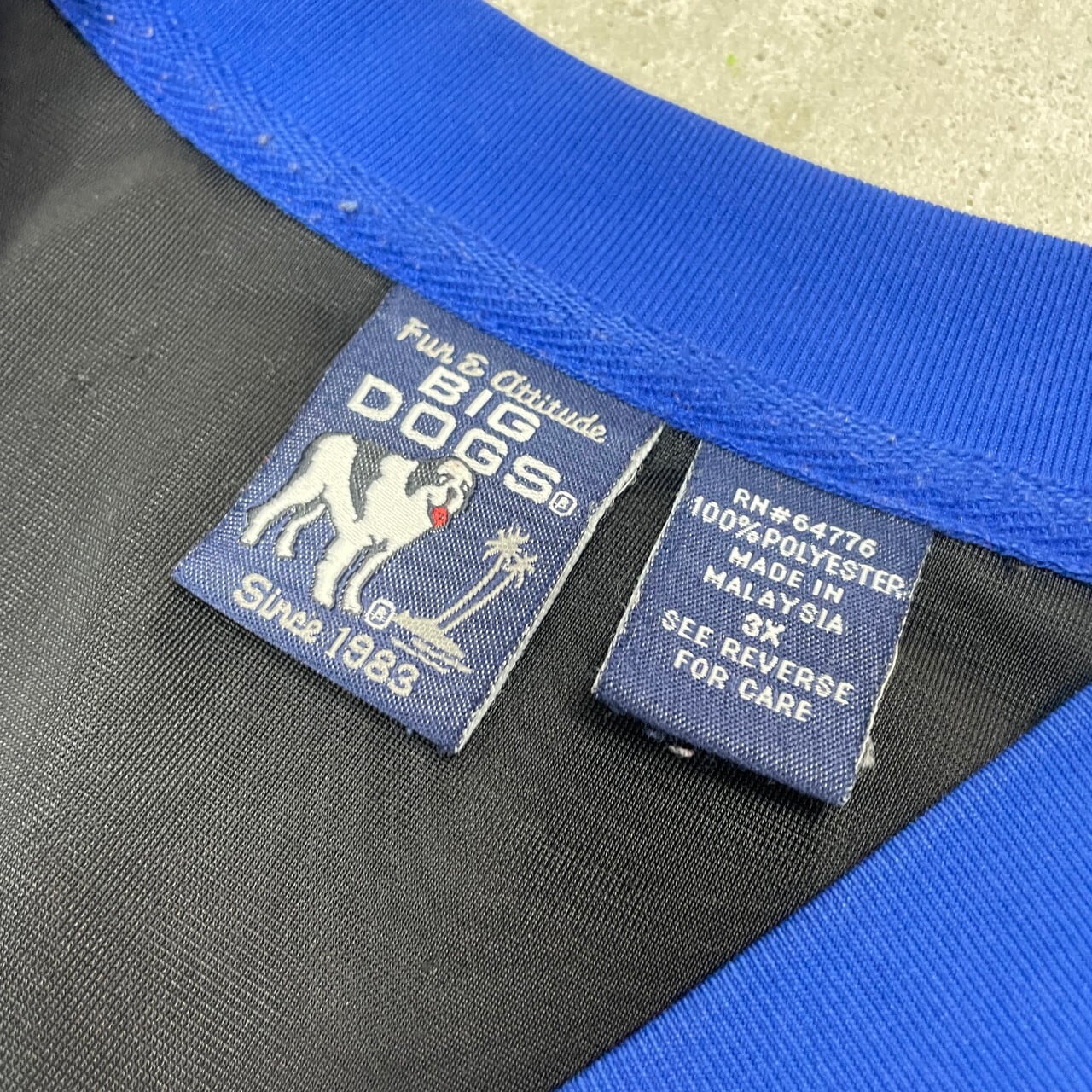 BIG DOGS メッシュ切り替え フットボールシャツ メンズ3XL 古着
