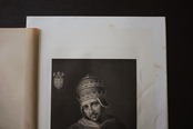19世紀 フランス 45c 眼差しのローマ教皇と銅版画 グレゴリウス７世 アンティーク