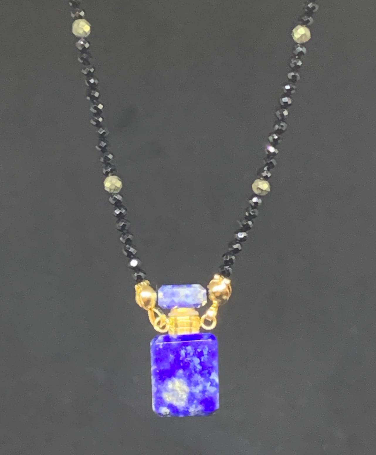 【新作】ラピスラズリ ミニパフュームボトル ペンダント